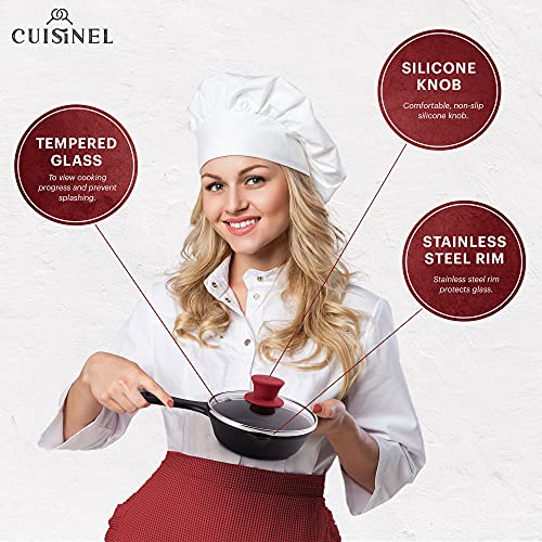 Glass Lid with Steam Vent Hole - 6"-Inch/15.24cm - Compatible with Lodge Cast Iron Skillet Pan - Fully Assembled Universal Replacement Cover - Tempered and Oven Safe - Reinforced Stainless Steel Rim by CUISINEL - Image 4