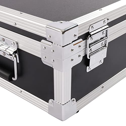 Ethedeal Locking Storage Box, Aluminum Storage Trunk With Combination Lock Large Capacity Briefcase Security Lock Box For Personal Items Cash Laptop, 18.1 * 12.9 * 4.9In, Black (Small) #TOP7