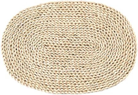 4 Pack, Rectangular Woven Rattan Placemats, Natural Seagrass Table Mats ...