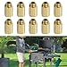 CADUFUELLY 10 Pcs 5 mm Brass Jet Nozzles, M5 x 0.5 mm/ 0.68 mm Thread Propane Gas Orifice Nozzle Replacement for Propane Lpg Gas Pipe Water Heater DIY Burner Parts