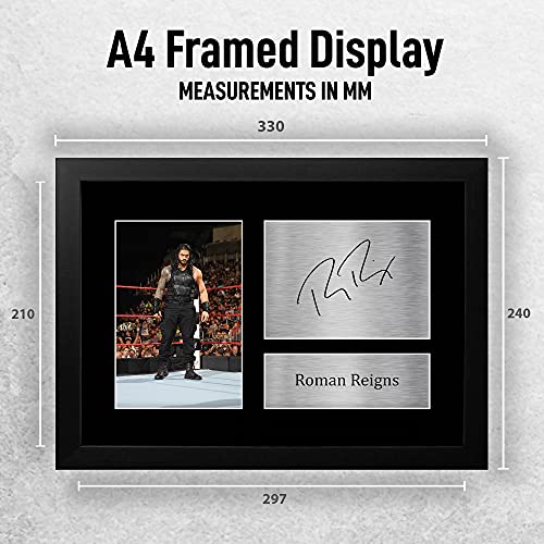 HWC Trading Giften Voor De Fight Romeinse Reigns A4 Printed Gift Ontworpen Autograph Wwe Druk Open Beeld Dédicacée - Afbeelding 3