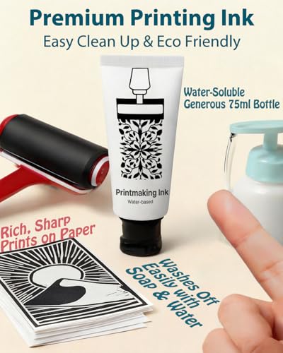 Linocut Starter Kit with Tools and Ink