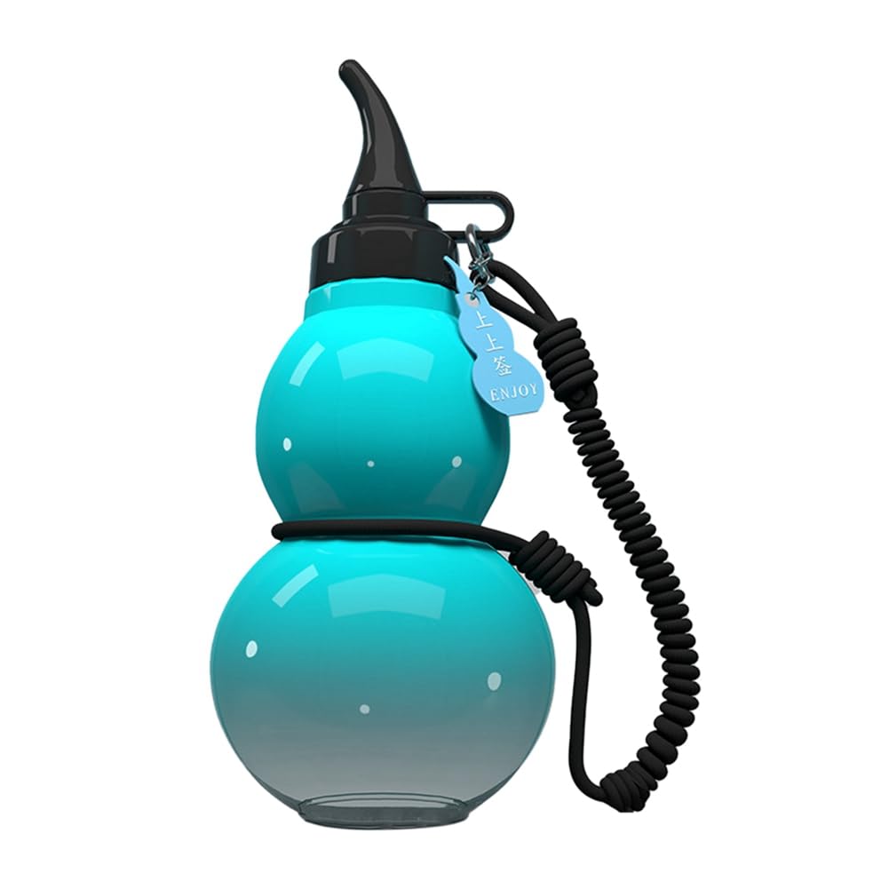 Osmond Chinese Retro-Inspired Gourd Style Water Bottle 800ML Gourd Water Bottle Gourd Sports Water Bottle Large Capacity Water Bottle Blue