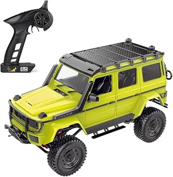 RC Car, RC Car, 2.4 GHz, 4WD, 4 Wheel Drive, Offroad, Independent Suspension, Operation Time 50 Minutes, 1/12 Scale, Crawler, For Children and Adults, Vehicle Model, Gift Fluorescent Green
