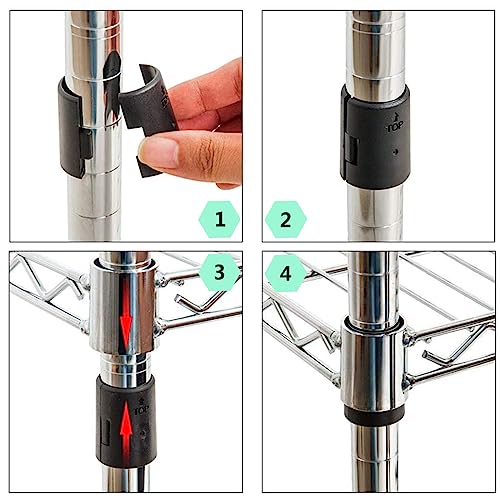 Snnalosses Wire Shelf Clips,54-Pack Wire Shelving Shelf Lock Clips For 1" Post Shelvings,Wire Shelf Storage Rack Adjustable Shelves Replace Clips #TOP2