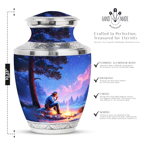 Image of Cowboys Urn Ash Burials for Human Ashes 1 Large & 2 Small | Ashes Urn Human Remains, Decorative Urns