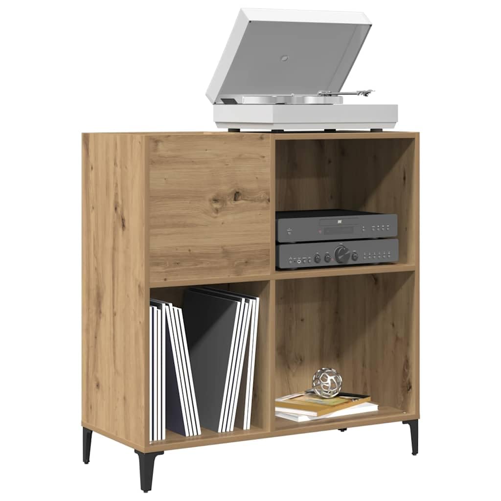 vidaXL Mobile Porta Dischi Artigianale 84,5x38x89 cm Legno Multistrato, Mobile per Giradischi, Porta Dischi, mobiletto Porta vinili