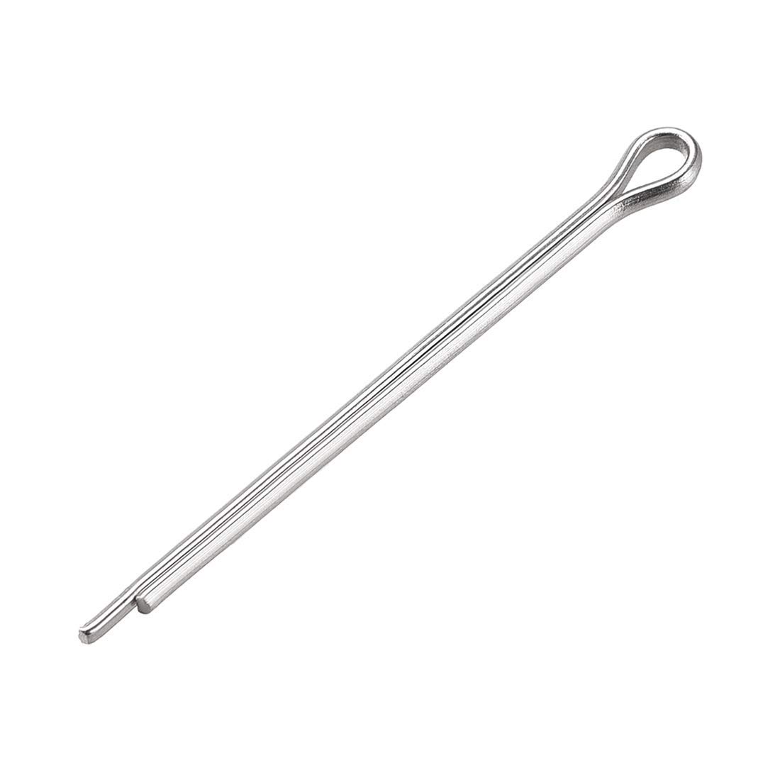 XYWHPGV Coppiglia divisa - 1,5 mm x 25 mm in acciaio inossidabile 304 a 2 denti con chiusura a clip color argento 120 pezzi(067d0 d54c0 d0cae 81cb1 62170 f3df4