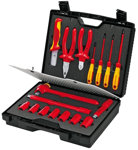 KNIPEX 17 Pc Compact Tool Set w/Case, 1000V Insulated