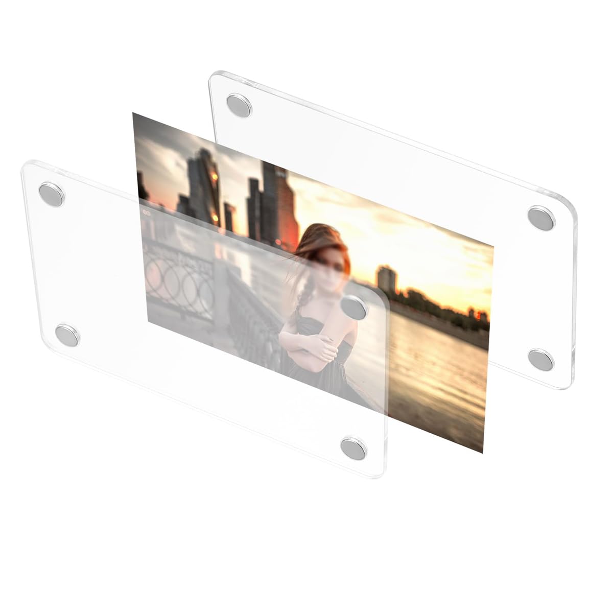 KOVEN Cornice portafoto magnetica in acrilico, 10 paia, 10 x 15 cm