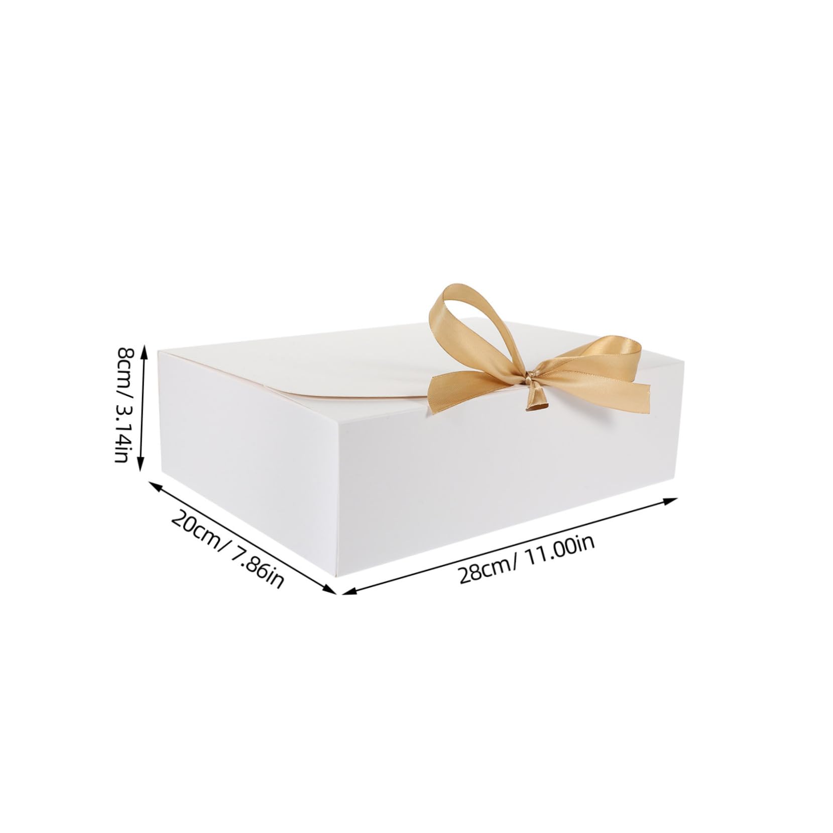 SHERCHPRY Weiß Karton Geschenkbox mit Schleife Faltbar und Vielseitig 10 Stück Schachteln für Hochzeit Geburtstag Kerzen und Parfüm Verpackung
