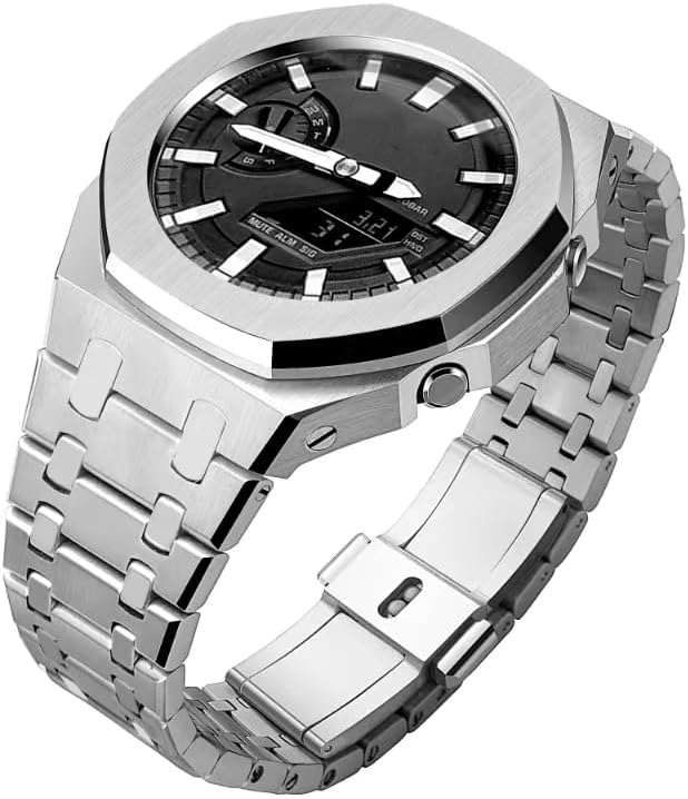 GA2100 Pulseira de aço inoxidável Mod Kit, moldura lisa sem pregos