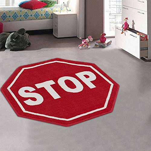 Pro Rugs 3 X 5 Red Stop Sign Kids Area Rug (3' 3