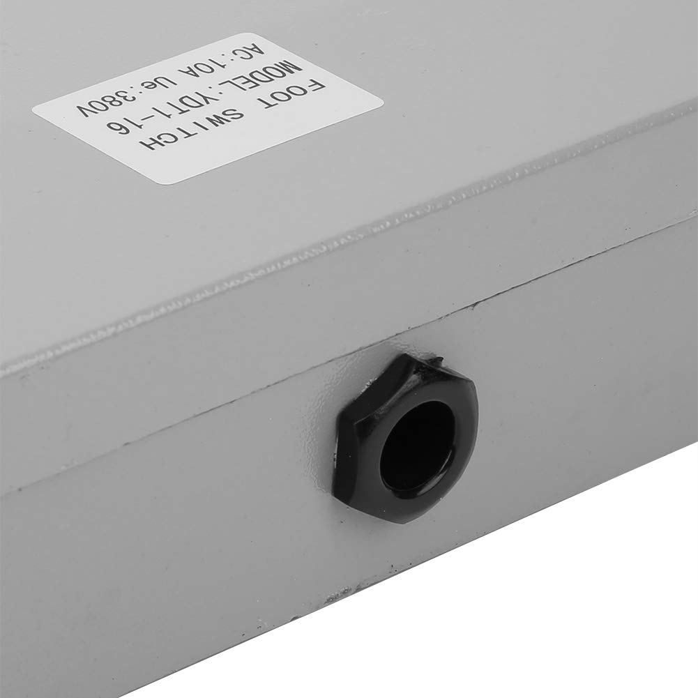 Cryfokt BERM Przełącznik Nożny Podwójny, Trwały Przełącznik Elektryczny do Użytku w Maszynach Przemysłowych, Odpowiedni do Tokarek i wierceń, materiał Stopowy, 1 X Nożny