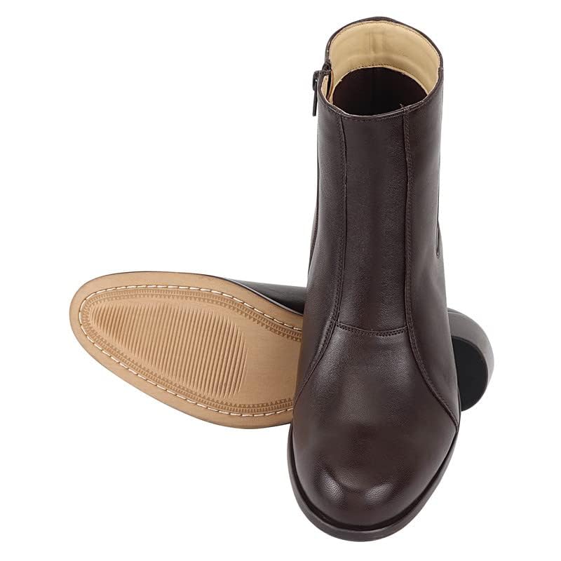 LIBERTYZENO Mens Plain & Snake Print Leather Adults High Ankle Retro Dress Boots for Prom Graduation4