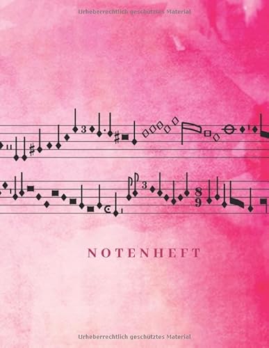 Notenheft: Notenheft,notenblatt leer,notenheft blanko,Dickes Notenbuch - 100 Seiten - hohe Qualität