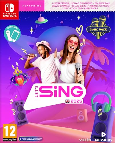Let's Sing 2025 2 Mic Pack juego de karaoke Nintendo Switch UK Edition