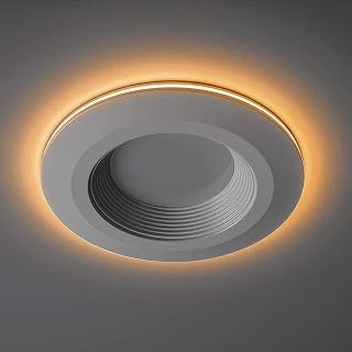 4 in. Selectable Integrated LED Recessed Trim Can Light with Night Light Feature 5 CCT 625 Lumens 11 Watts Dimmable