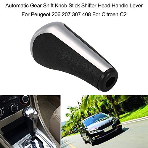 Sangmei Botão de mudança automática de marchas Stick Shift Head compatível com Peugeot 206 207 307 4