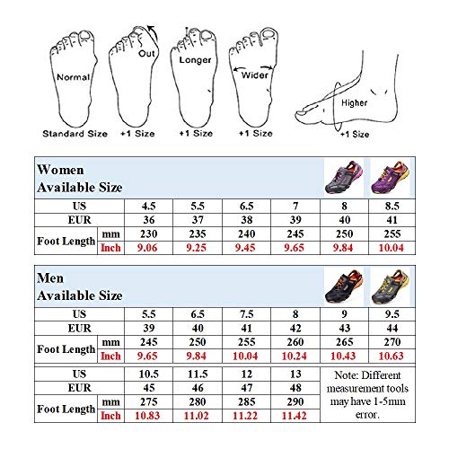 Mens Water Shoes Hiking Aqua Shoes Quick Dry Breathable Wading Trekking Sneakers (12, 1605 Gray)