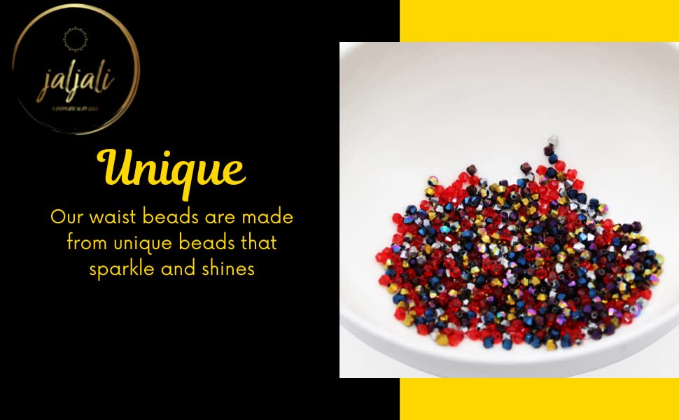 Miniatura 6 de Handmade African Waist beads from West Africa Senegal. Unique beads with a sparkle to them. Made with Long Lasting Stretchy material for durability.