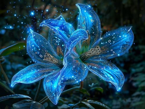 Diamond Painting Enfant et Adulte Kit Fleurs Lumineuses Cadeau Créatif C-68