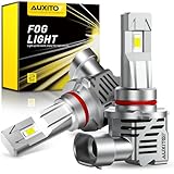 AUXITO 9012 Bulbs, 24,000 Lumen, 6500K White, Mini Size Wireless Plug and Play HIR2 Driving Light, Pack of 2
