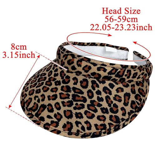 Image of 2 Pack Sun Visor Hats Women Men Clip On Wide Brim Visors Hat Outdoor Sports Golf Beach Travel Tennis Caps