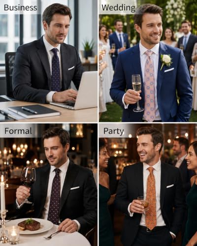 Image of WeiShang Neckties for Men, Classic Formal Tie