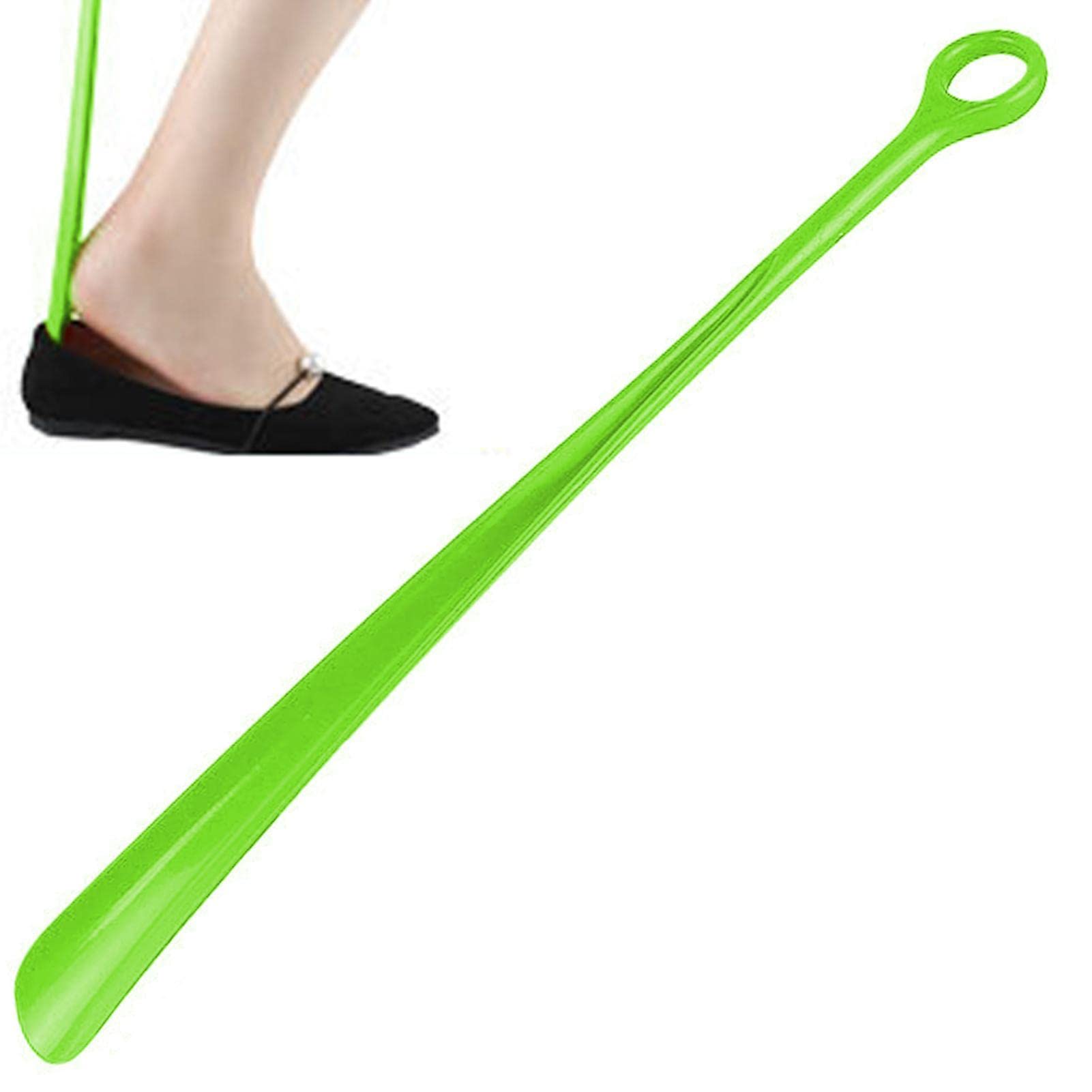 Waaka Women's Green Long Shoe Horn,Convenient Long Shoe Horns For Boots | Professional Shoe Helper Horn For Tall People Elderly Pregnant
