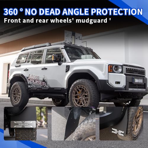 Image of Suitable for 2024 Prado Land Cruiser LC250 /J250 Specific Mudguards, No-Drilling Installation, Flexible and Durable, Protect The Car Paint and Prevent Mud and Sand (Four Wheel Mudguard)