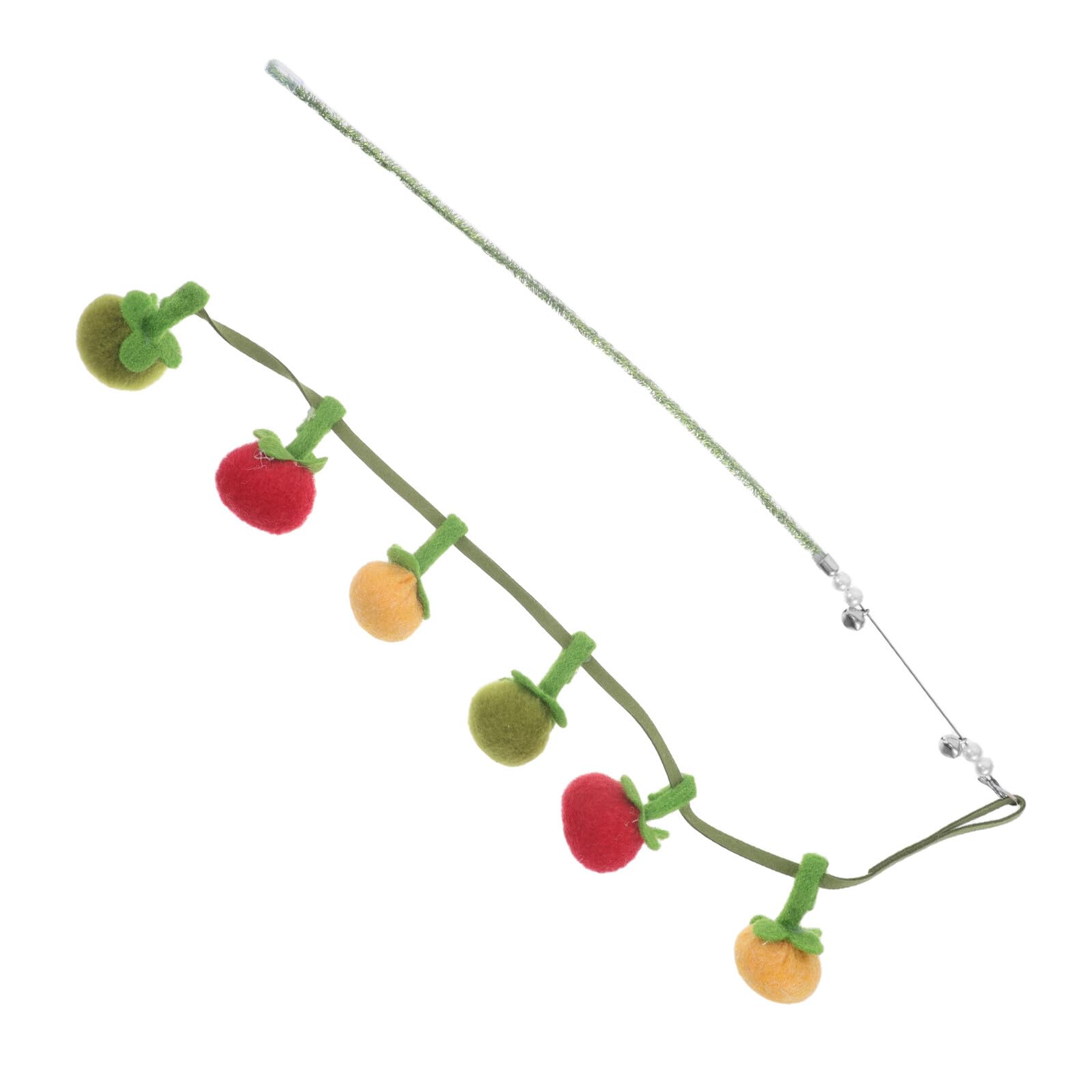 Alasum Baguette Interactive pour Chat avec Balle Mordillante Persimmon à Cataire avec Clochette Portable et Polyvalent pour Chatons Intérieur