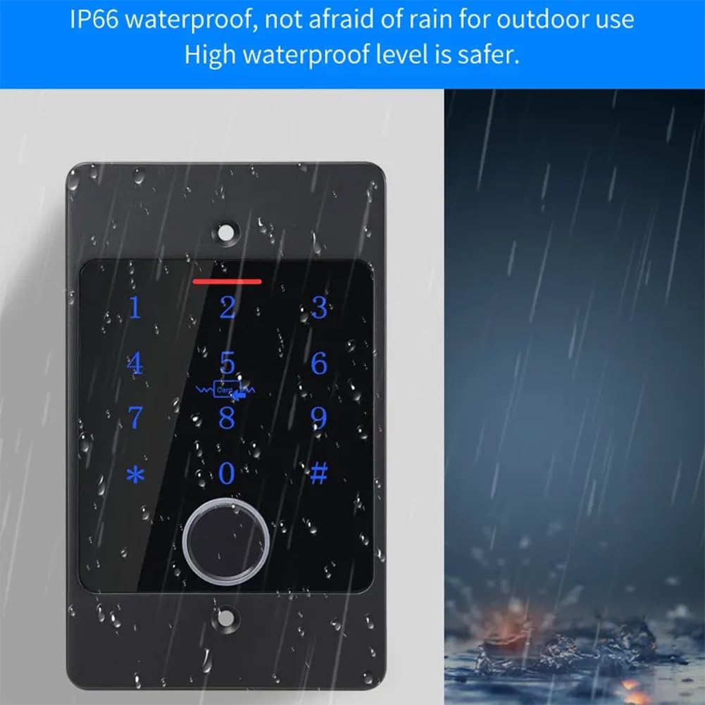Cerradura de Puerta Inteligente con Teclado RFID, Aplicación WiFi Tuya, Controlador de Acceso, Teclado Metálico Impermeable, Instalación Oculta, Control de Acceso, B