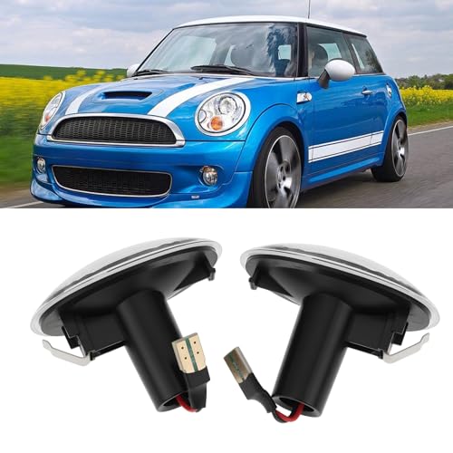Luces LED intermitentes de alta visibilidad ámbar 12V para Mini Cooper R55 R56 3