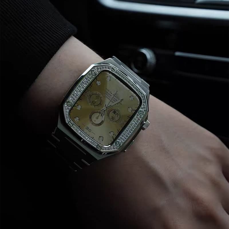 Kit de modification luxe en diamant pour Apple Watch boîtier élégant