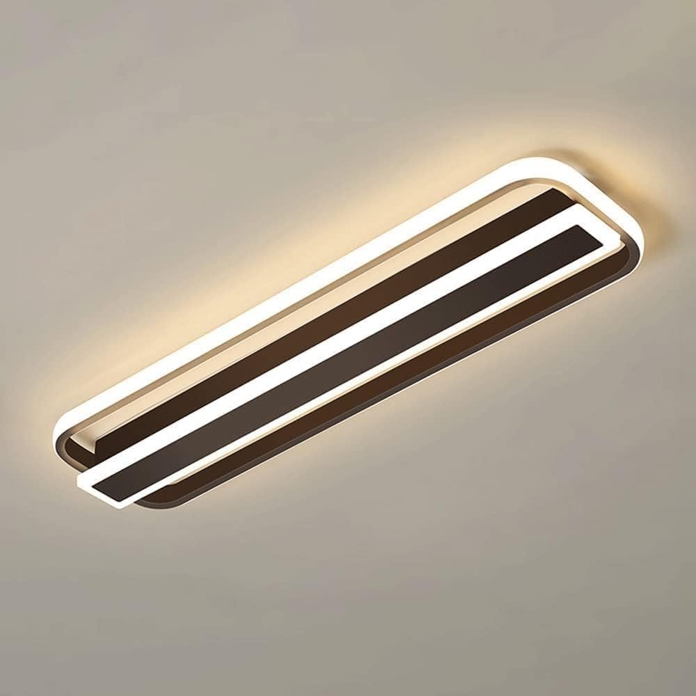 Lámpara de techo LED lineal negra de 48cm para eliminar zonas oscuras en pasillos 7