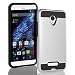 BLU Studio X8 HD case, {NFW} Tough Hybrid + Dual Layer Shockproof Drop Protection Metallic Brushed Case Cover for Studio X8 HD (S530) (VGC Silver)