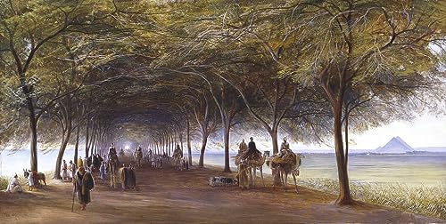 Tableau la route des pyramides de Gizeh pour décoration chambre adulte