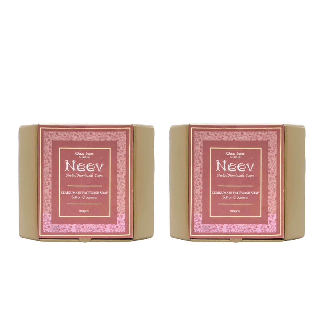 Neev Herbal Handmade Soaps Kumkumadi Soap (100gm) - Set of 2