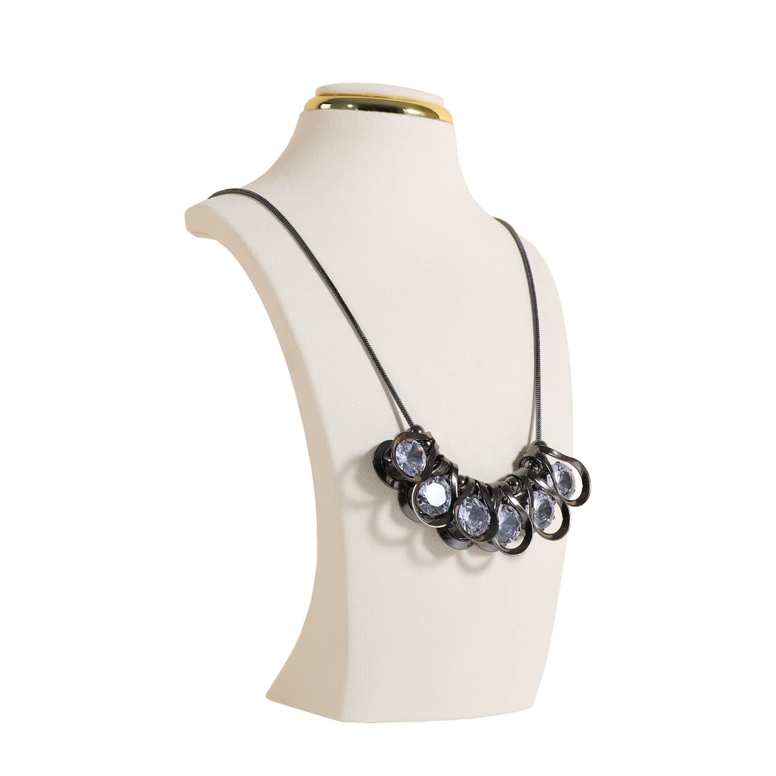 GeeShou Supporto esposizione collane grigio in velluto, organizzatore