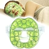 gel mascara calmante idraet 【Cobertura facial completa】: el tamaño de la máscara facial de 7.8 "x 7.8" proporciona cobertura facial completa para su cara, 2 correas ajustables aseguran el uso de la máscara facial de manera fácil y segura.