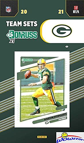 Green Bay Packers 2021 Donruss Football Limited Edition 11 Card Complete Factory Sealed Team Set with Aaron Rodgers, Aaron Jones, Amari Rodgers RC, Legend Brett Favre & More Stars & Rookies! WOWZZER!