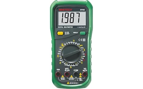 MASTECH MY61 MY60 MY62 MY63 MY64 MY65 MY68 MY6243 AC/DC Professional Multimeter Electric Handheld Tester Meter Digital Multimeter Voltmeter Pocket Multimeter(MY65)