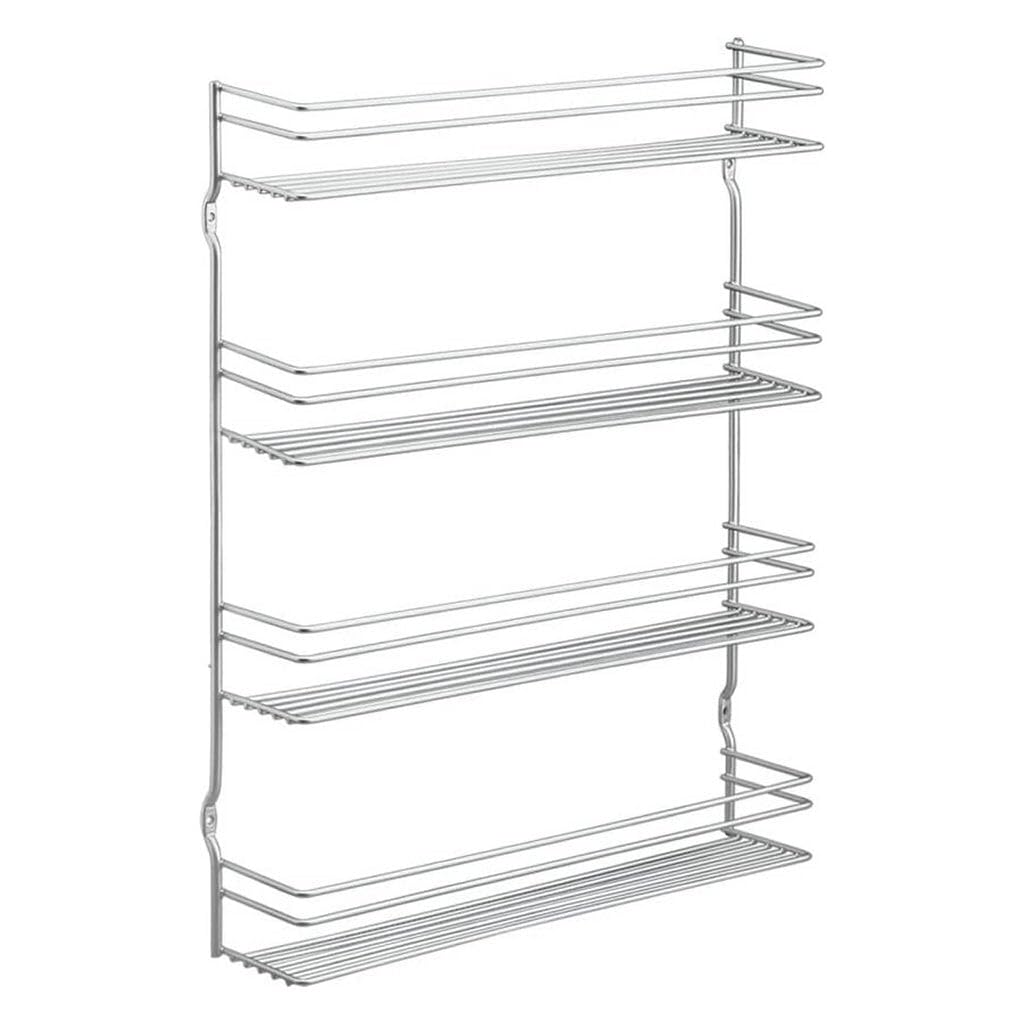 etaltex, Pepito, portaspezie con 4 ripiani, colore argento, 36 x 8 x