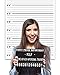 Funny Mugshot Sign Photobooth Selfie Props for Birthday Parties, Bachelorette Games, Event Decoration Idea (Birthday Party With Backdrop)