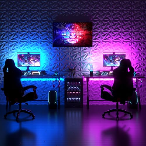 Art3dwallpanels 33 Pack 3D Wall Panel Diamond for Interior Wall Décor, PVC Flower Textured Wall Panels for Living Room Lobby Bedroom Hotel Office, Black, 12''x12'' Cover 32.Sq.Ft. - Image 7