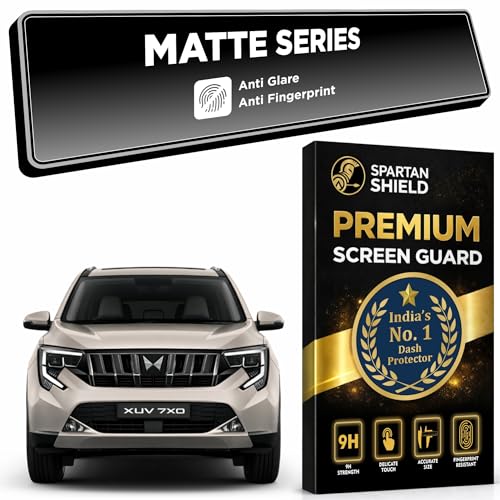 Image of Spartan Shield MATTE Screen Guard for MAHINDRA XUV 7XO 2026+ || AX, AX3, AX5, AX7, AX7T & AX7L || 12.3 INCH TRIPLE SCREEN ***NO ADRENOX+ BADGE CUTOUT*** Protector || ANTI GLARE | Scratch Proof | Water Resistant | Bubble-Free Installation | New XUV7XO Facelift Car Stereo Display Accessories [Not Tempered Glass] ***Check ADRENOX+ Badge Before Ordering***