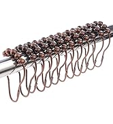 Noir) 12 Anneaux De Rideau De Douche En Métal Antirouille,crochets De