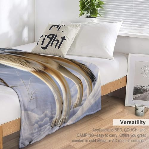 Couverture de lit animal loup en flannel doux pour canapé 130x150cm - 7