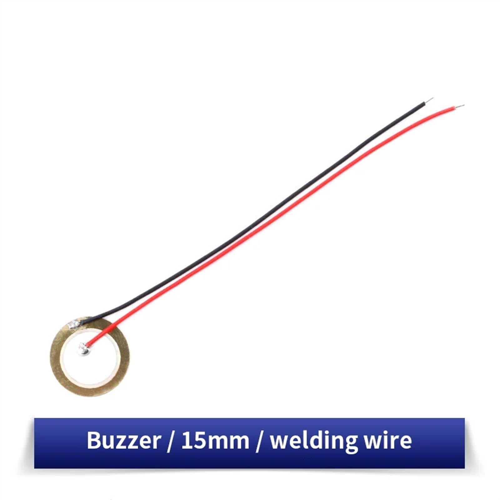 WUZDPRCJ 10PCS Piezoelectric Piezo Ceramic Wafer Plate Dia 35MM 50MM,with wire 12MM 15MM 18MM 20MM 27MM 35MM 50MM(Wire-15mm-10PCS)